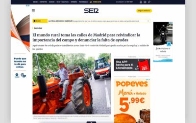 El mundo rural toma las calles de Madrid para reivindicar la importancia del campo y denunciar la falta de ayudas