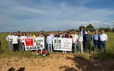 SOS Rural y Campiña Norte entregan más de 55.000 firmas en la sede del Parlamento andaluz contra la tala de 500.000 olivos centenarios para instalar megaplantas solares   
